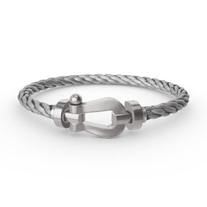 [Verdaci™]FORCE LARGE HORSESHOE NO DIAMOND BRACELET SILVER