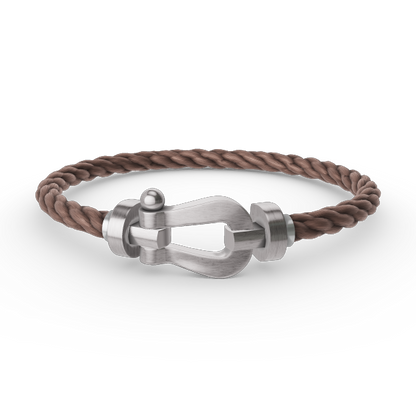 [Verdaci™]FORCE LARGE HORSESHOE NO DIAMOND BRACELET SILVER