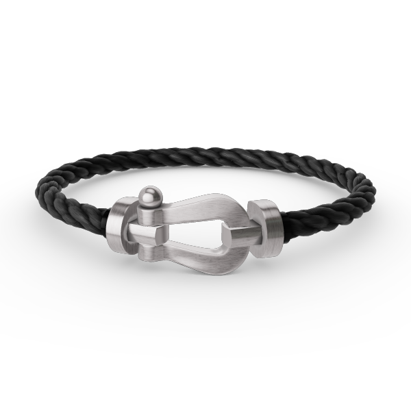[Verdaci™]FORCE LARGE HORSESHOE NO DIAMOND BRACELET SILVER