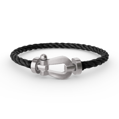 [Verdaci™]FORCE LARGE HORSESHOE NO DIAMOND BRACELET SILVER