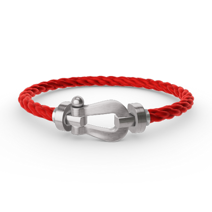 [Verdaci™]FORCE LARGE HORSESHOE NO DIAMOND BRACELET SILVER
