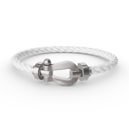 [Verdaci™]FORCE LARGE HORSESHOE NO DIAMOND BRACELET SILVER