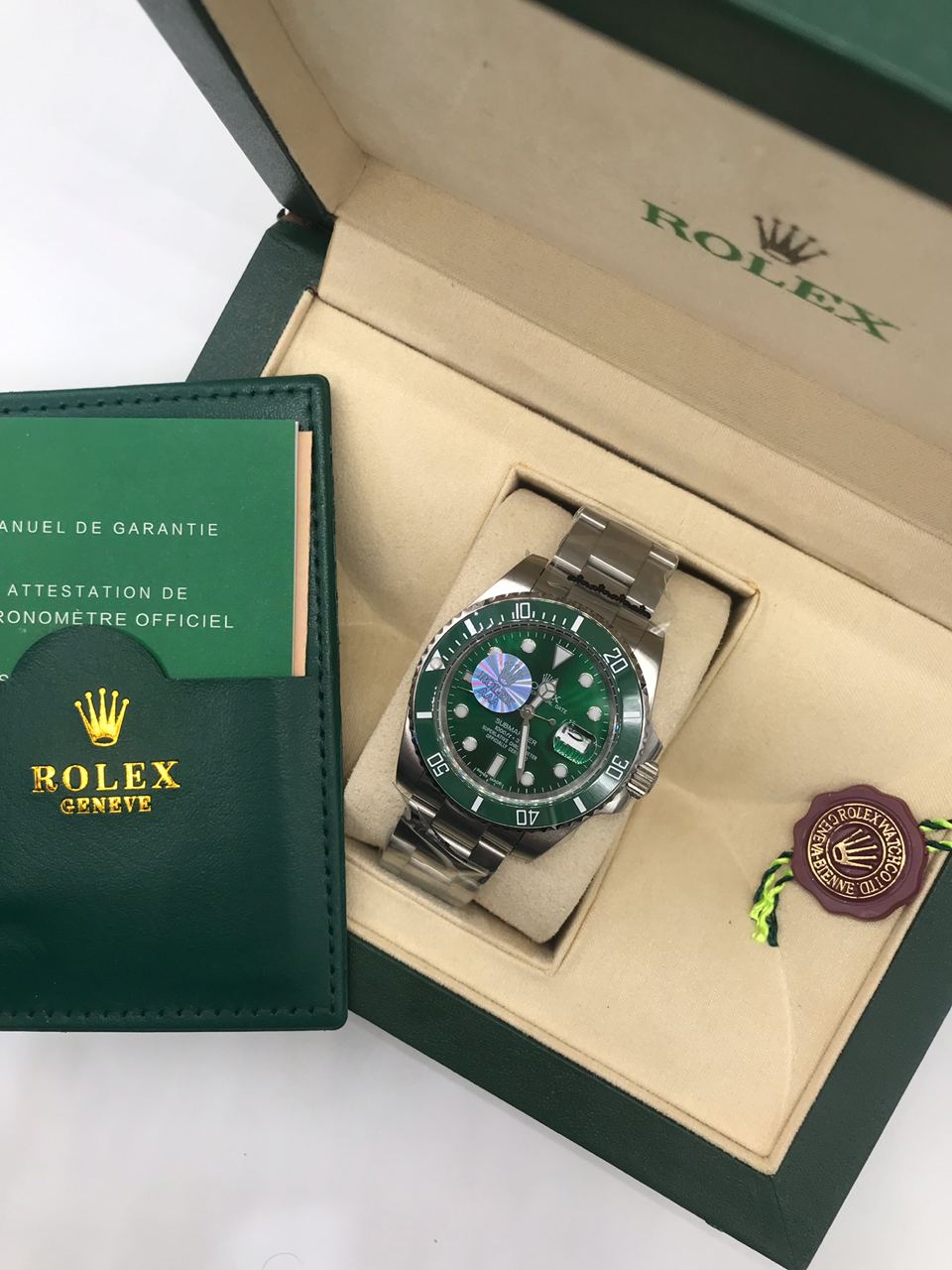 ساعة RLX صب مارينر الخضراء "هالك" 116610LV للرجال