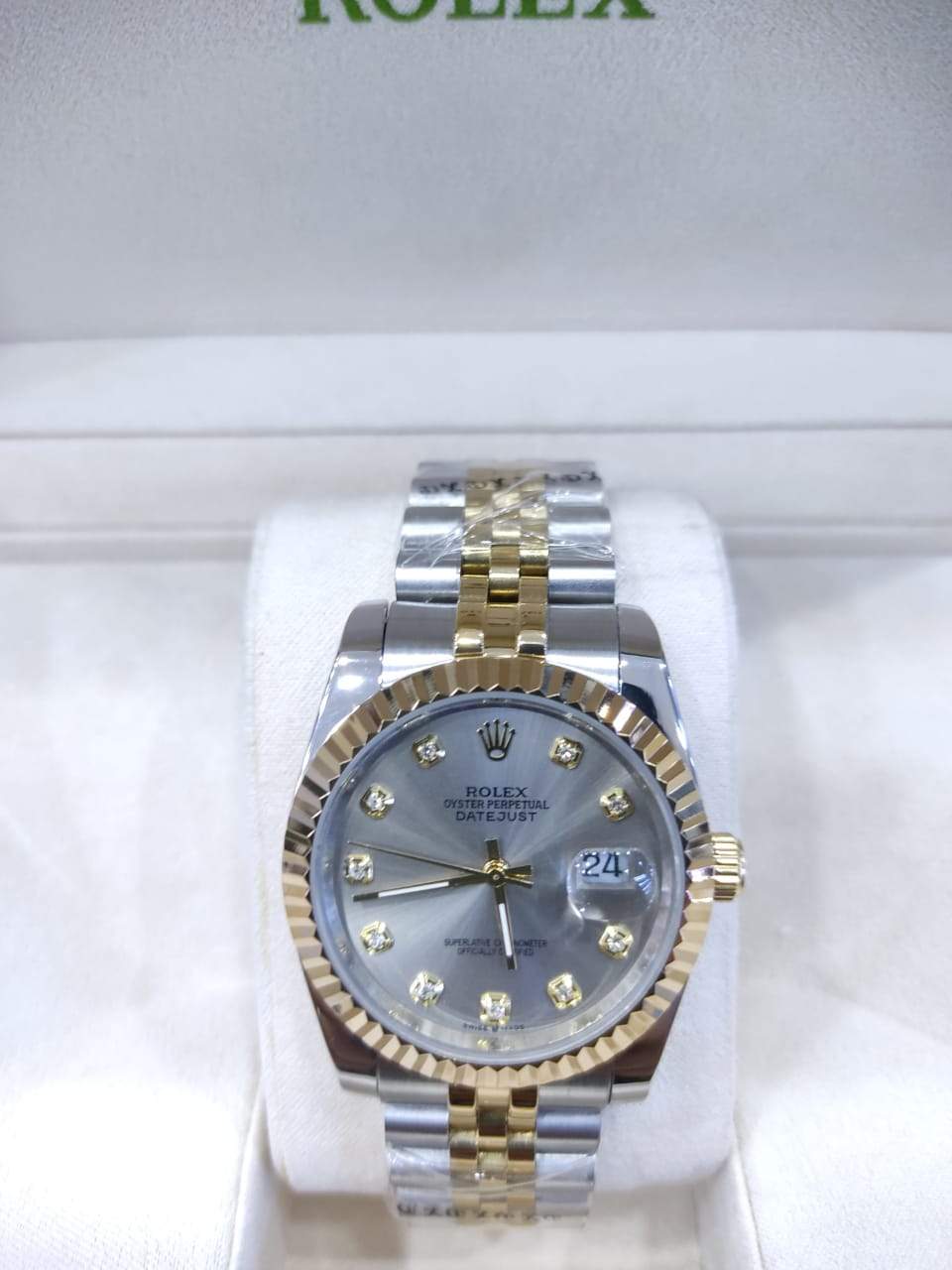 Rolex femme fond discount bleu