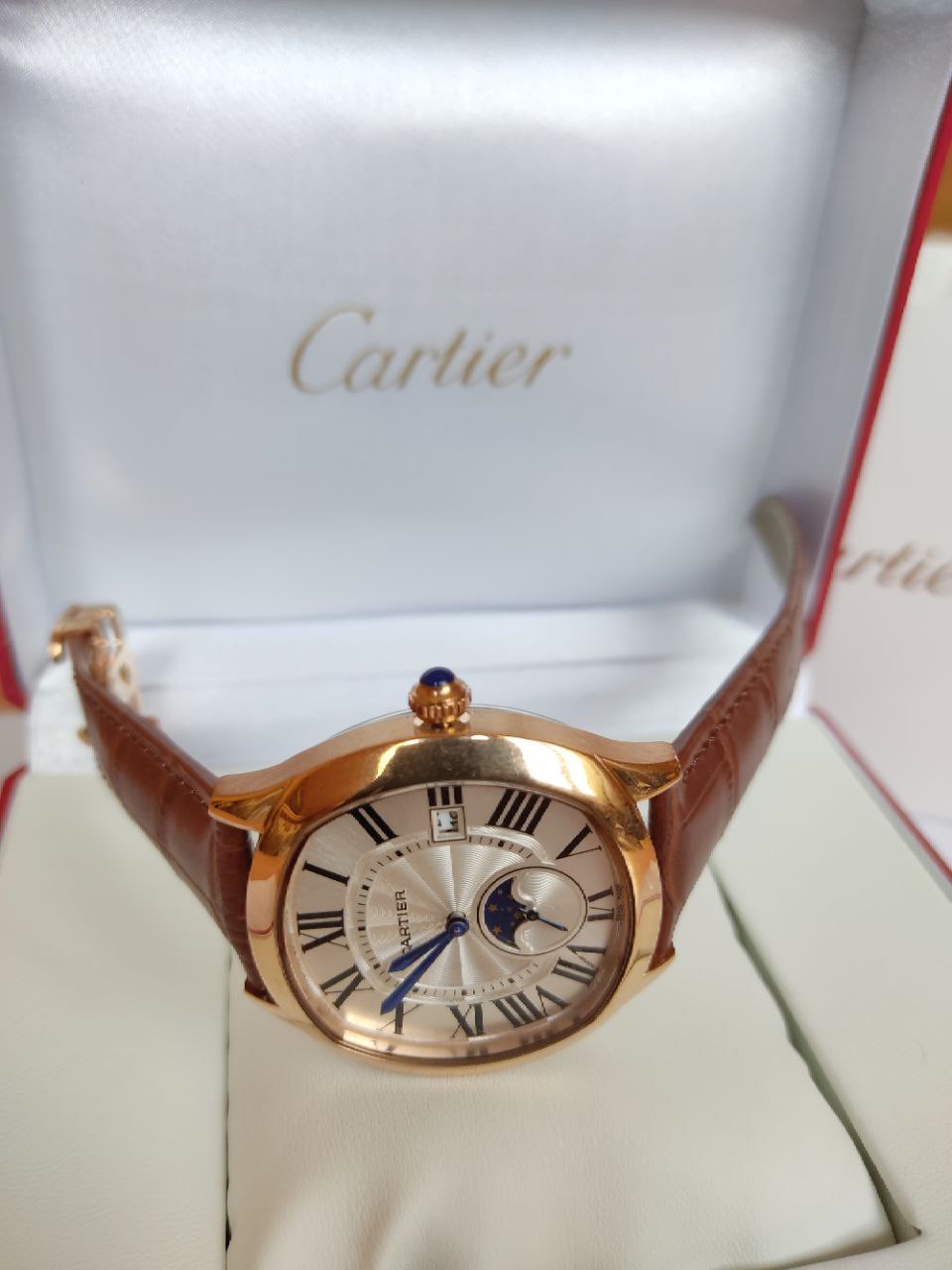 Cartier Drive Moon WSNM0006 Marron et Rose Gold