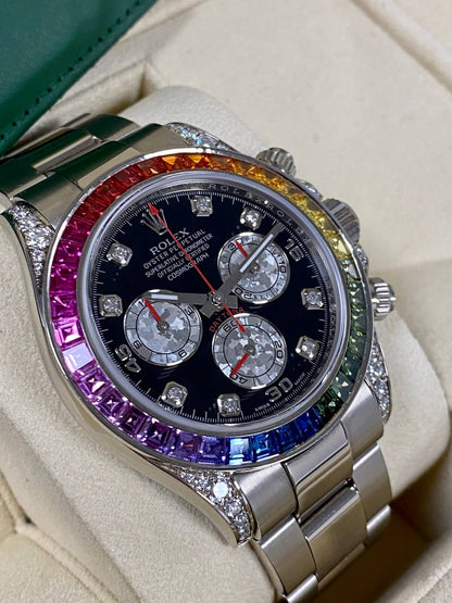 دايتونا كوزموغراف قوس قزح فضي